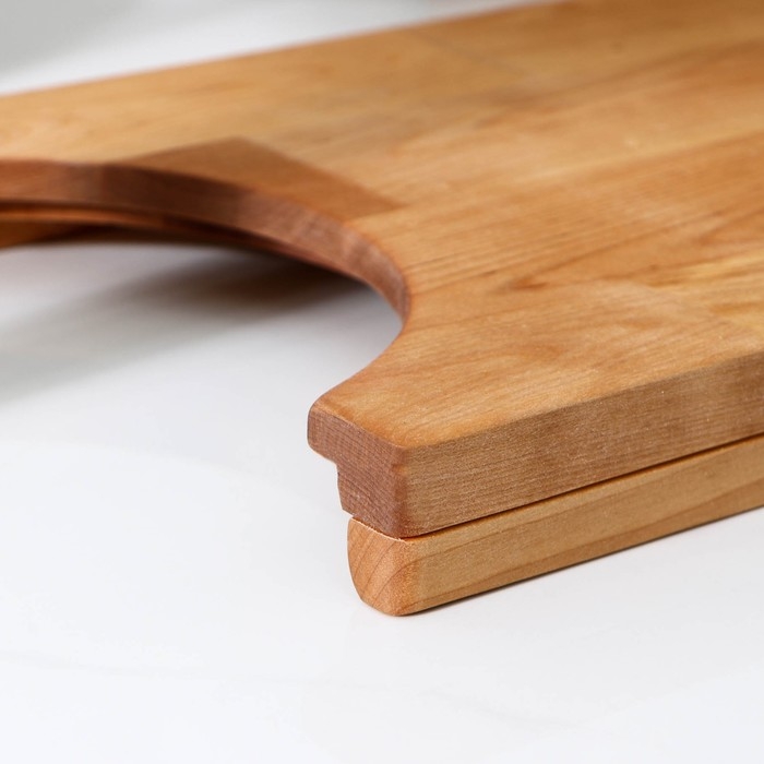 Доска разделочная с отделением под тарелку, 31&times;22&times;3,8 см, берёза