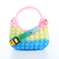 Сумка детская для девочки на молнии &laquo;Выбражулька&raquo;, pop it, цвет розовый/жёлтый/синий