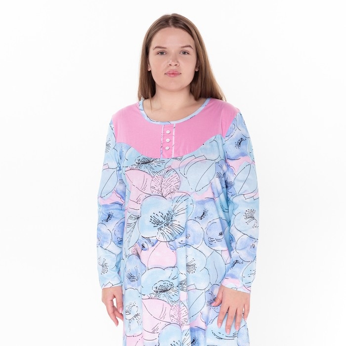 Ночная сорочка женская, цвет голубой, размер 56 Ночная сорочка женская, цвет голубой, размер 56