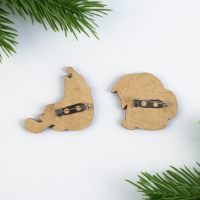 Значки новогодние для друзей парные &laquo;Новый год: У деда мороза попрошу...&raquo;, набор, 2 шт