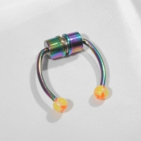 Пирсинг в нос (фейк для септума) со сменными насадками, на магните, цвет МИКС