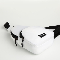 Сумка-слинг на молнии TEXTURA, наружный карман, цвет белый Сумка-слинг на молнии TEXTURA, наружный карман, цвет белый