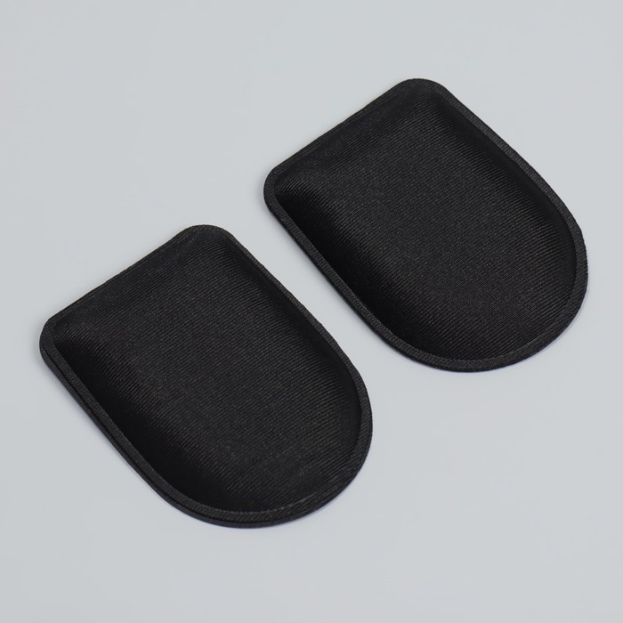 Подпяточники для обуви, клеевая основа, 8,3 &times; 6,5 см, пара, цвет чёрный