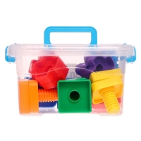 Конструктор &laquo;Болты и гайки&raquo;, в контейнере, 10 болтов и гаек