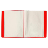 Папка с 100 вкладышами А4, 700 мкм, Calligrata, карман на корешке, красная