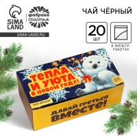 Новый год! Чай чёрный &laquo;Тепла и уюта&raquo; в фильтр-пакетах , 20 шт.