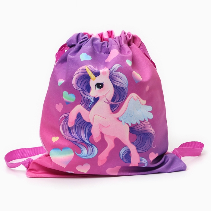 Сумка детская «Единорог», 35 × 30 см, цвет фиолетовый Сумка детская «Единорог», 35 × 30 см, цвет фиолетовый
