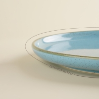 Набор тарелок фарфоровых SL Home &laquo;Аззура&raquo;, d=20,3 см, цвет бирюзовый