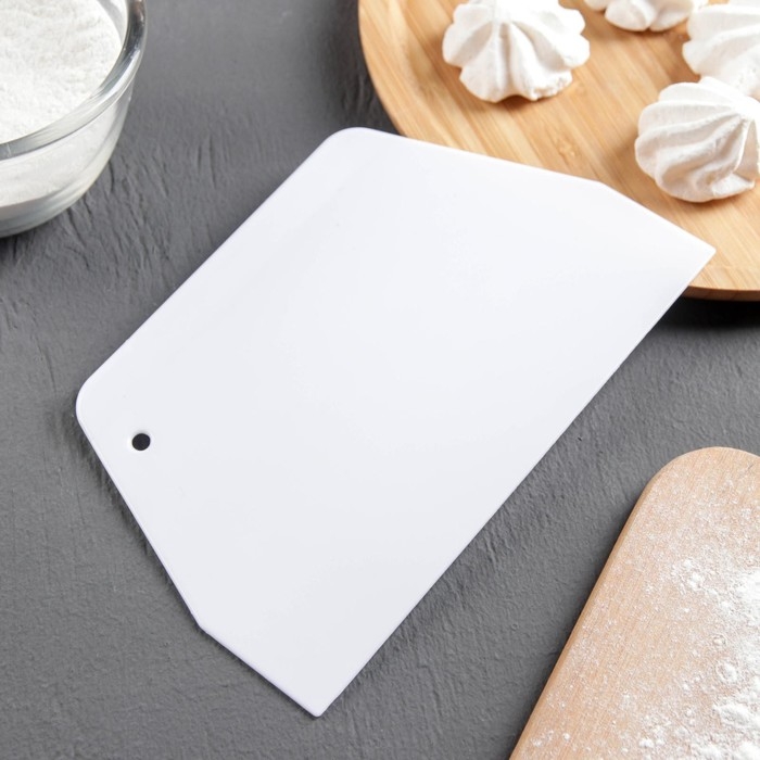 Шпатель кондитерский прямой Доляна, 19,5&times;12,5 см, цвет белый