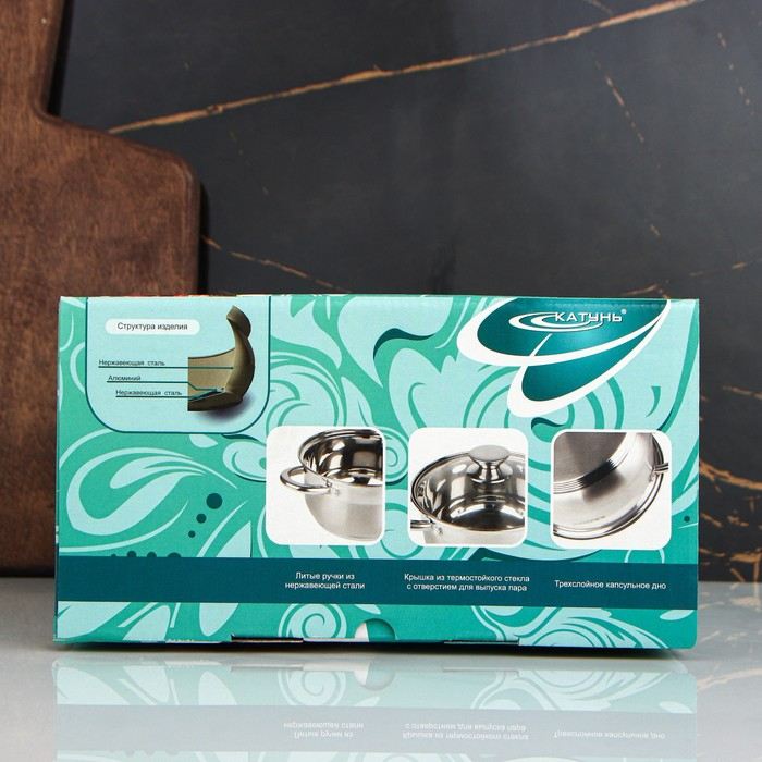 Кастрюля &laquo;Диана&raquo;, 3.5 л, d=20 см, капсульное дно, индукция