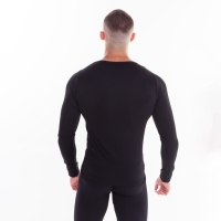 Термобельё мужское НАЧЁС (лонгслив, кальсоны), цвет чёрный, размер 46-48