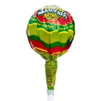 Карамель на палочке в наборе с подарком "Лизунец MAXI Змейка-Злодейка", 112 г