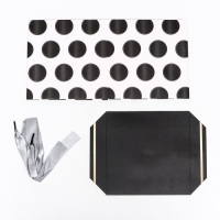 Коробка Самосборная "Крупный горох" Черная, 15х15х15 см