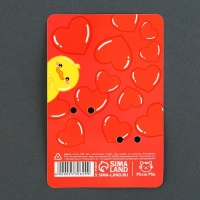 Значки деревянные, неразлучники &laquo;Крякнутые&raquo;, 2 шт., 8 х 12 см.