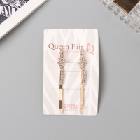 Невидимка для волос &laquo;Дилис&raquo; (набор 2 шт) цветок, 6 см, золото