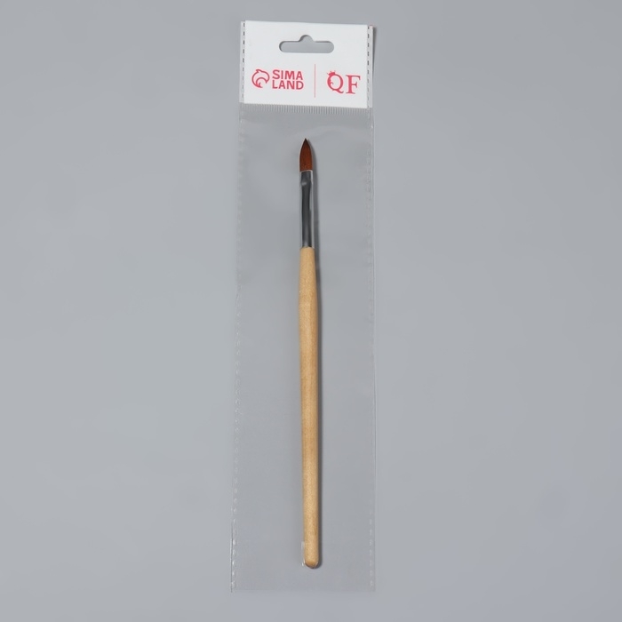 Кисть для наращивания и дизайна ногтей, лепесток, 19,5 см, цвет бежевый Кисть для наращивания и дизайна ногтей, лепесток, 19,5 см, цвет бежевый