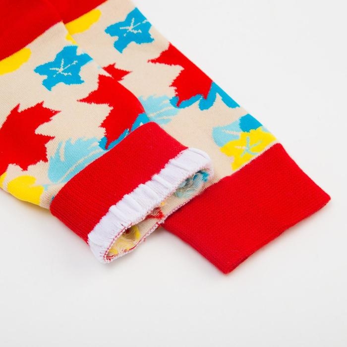 Носки MINAKU &laquo;Листья&raquo;, размер 36-41 (23-27 см)