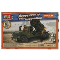 Конструктор деревянный &laquo;Урал&raquo; &laquo;Зенитная установка&raquo;, 126 деталей