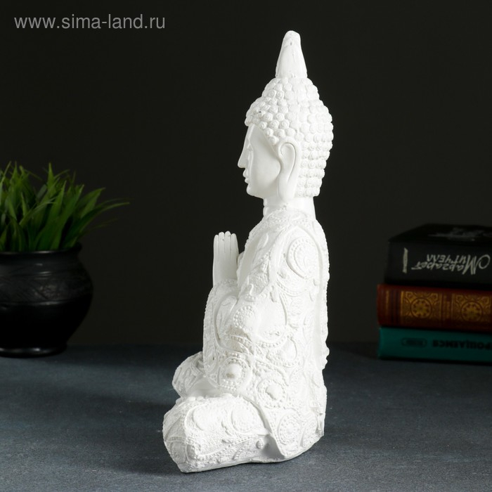 Фигура Фигура "Будда средний" белый, 12х20х29см