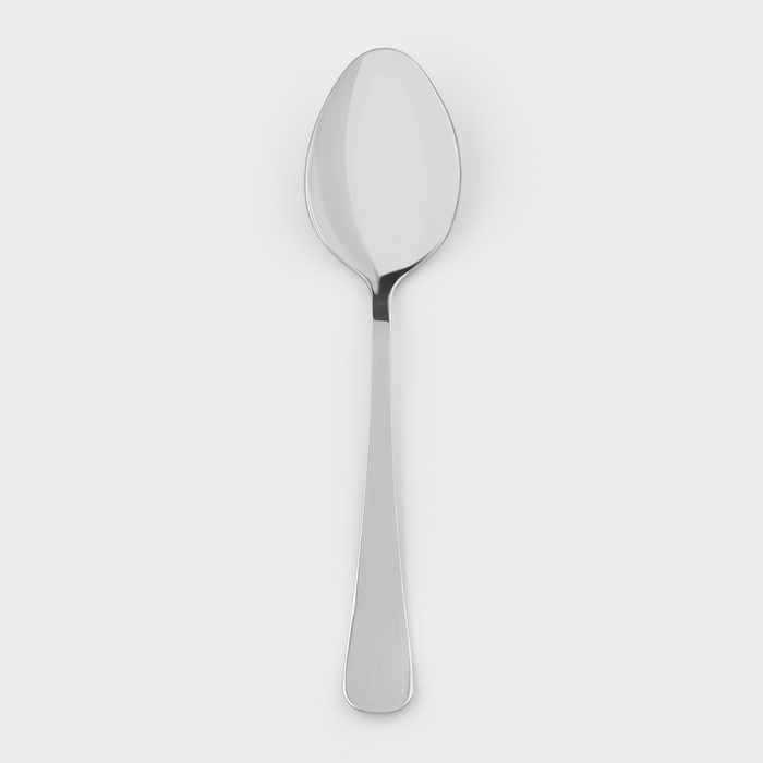 Ложка столовая &laquo;Росинка&raquo;, длина 19,5 см, толщина 1,8 мм, цвет серебряный