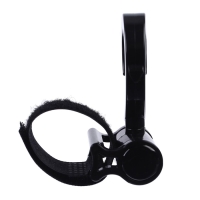 Крючок для сумок на коляску, пластиковый, вращается на 360&deg;, на липучке, цвет черный