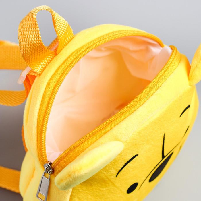 Рюкзак детский плюшевый, 18,5 см х 5 см х 22 см Рюкзак детский плюшевый, 18,5 см х 5 см х 22 см "Мишутка", Медвежонок Винни и его друзья