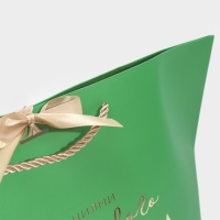 Пакет подарочный новогодний &laquo;Happines&raquo;, 30 х 27.5 х 12 см, Новый год