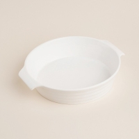 Форма для выпечки из жаропрочной керамики SL Home &laquo;Санторини&raquo;, 2,2 л, 28,8&times;25,6&times;6 см, цвет белый