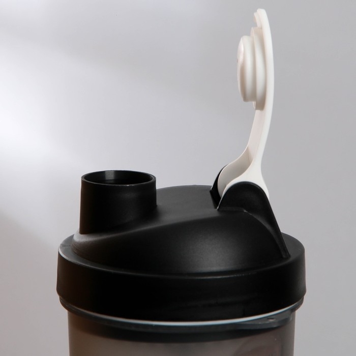 Шейкер спортивный &laquo;Спорт? А может не надо?&raquo;, чёрный, с чашей под протеин, 500 мл