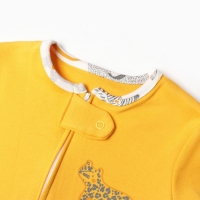 Комбинезон детский (3 шт.), цвет оранжевый/леопард/белый, рост 80 см