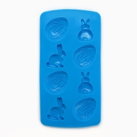 Силиконовая форма для выпечки на Пасху &laquo;Зайки&raquo;, 10.6 х 20.7 см