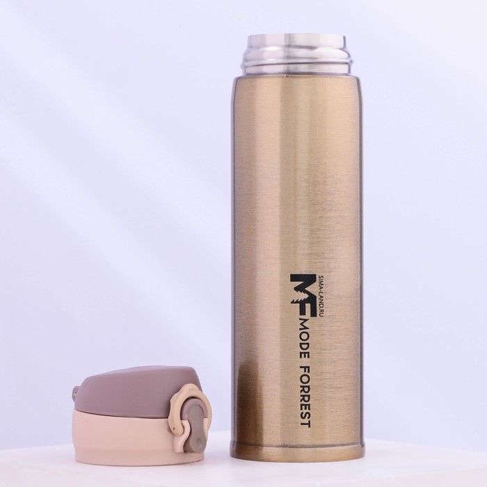 Термос с кнопкой &laquo;Mode Forrest&raquo;, 450 мл, золотой, время сохранения тепла 10-12 ч