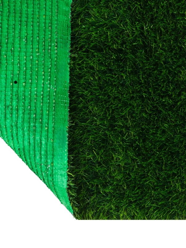 Газон искусственный,  с проклейкой,  высота 5см, 15иг, 2 х 25 м, зеленый, "Greengo"