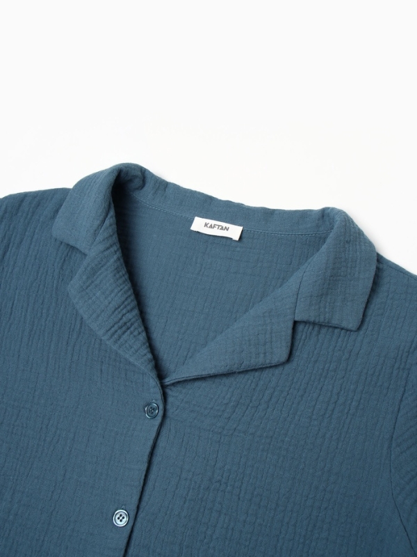 Комплект женский (рубашка, шорты) KAFTAN Basic р. 48-50 синий