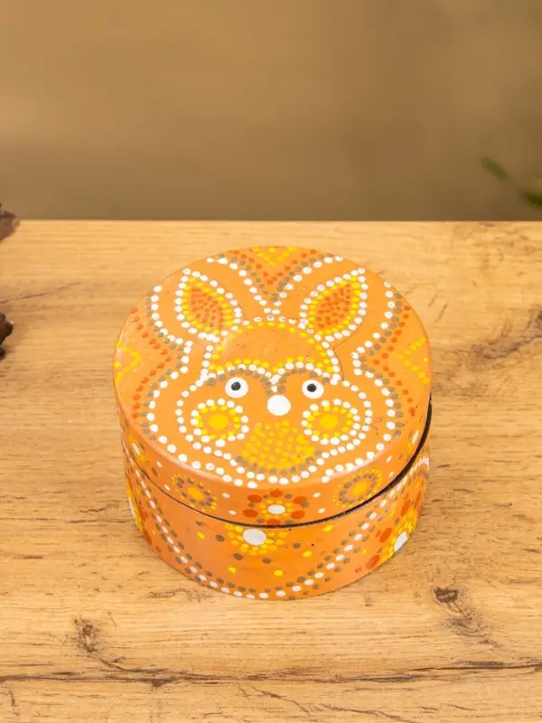 Шкатулка "Кролик" дерево 12х12х7 см