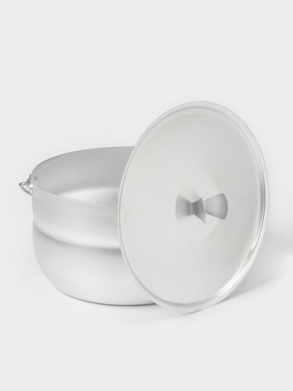 Котелок туристический, 4.5 л, с крышкой, штампованный алюминий