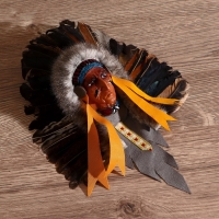 Маска "Индеец Ахига" 15х6х20 см, МИКС Маска "Индеец Ахига" 15х6х20 см, МИКС