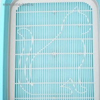 Туалет "Мур-мяу" для кошек, с сеткой, 33,2 х 25,6 х 7,2 см голубой