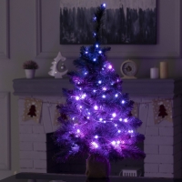 Гирлянда &laquo;Нить&raquo; 10 м роса, IP20, серебристая нить, 100 LED, пульт ДУ, свечение RGB, USB