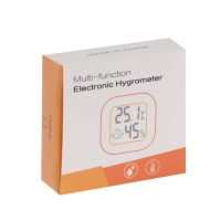 Термометр электронный LTR-08, датчик температуры, датчик влажности, белый