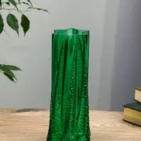 Ваза стекло настольная "Флоранс" 25х11х9 см, зелёный