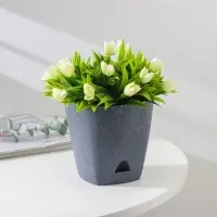 Горшок для цветов с прикорневым поливом &laquo;Amsterdam&raquo;, 1,35 л, d=14 см, темный камень