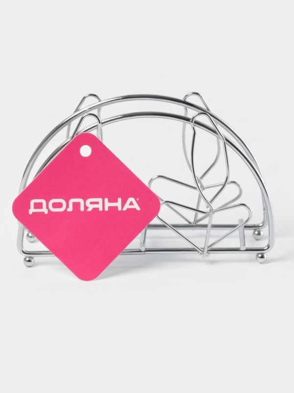 Салфетница Доляна &laquo;Розы&raquo;, хром