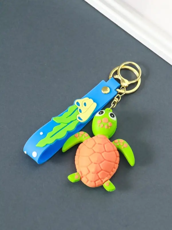 Брелок резина с карабином, ремешком "Черепашка" 2х6,3х24,3 см