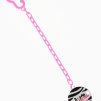 Держатель для соски - пустышки &laquo;Я - это стиль&raquo;, на цепочке, цвет розовый