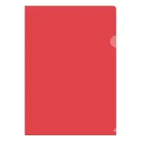 Папка-уголок А4, 150 мкм, Calligrata, прозрачная, красная