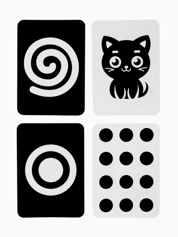 Набор двухсторонних карточек для фотосессий, развивающие чёрно-белые картинки,12&times;8 см, Дисней