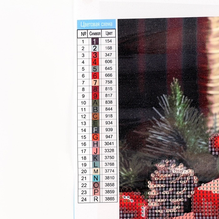 Алмазная мозаика на новый год с частичным заполнением на холсте &laquo;Новогоднее настроение&raquo;, 20 х 30 см, новогодний набор для творчества