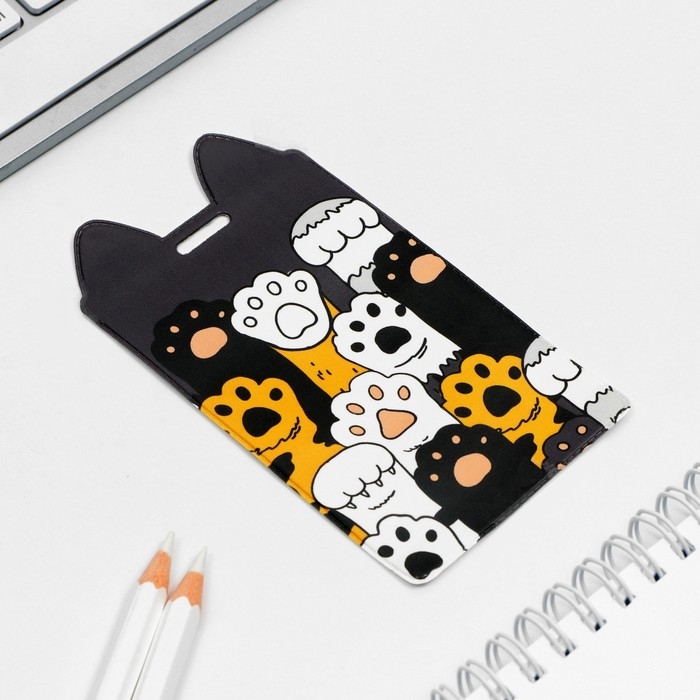 Чехол для бейджа &laquo;Лапки&raquo;, 11,6 х 6,6 см