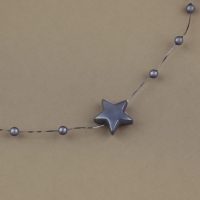 Бусы на леске, &laquo;Звёзды&raquo;, 3/14 мм, 9 &plusmn; 0,5 м, цвет серый